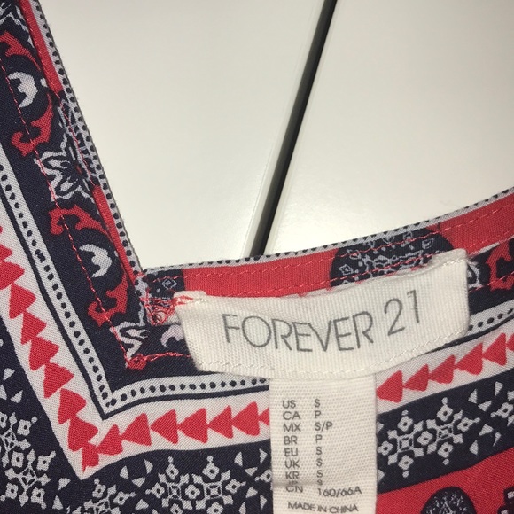 Patterned paisley blue white and red romper - Picture 3 of 4